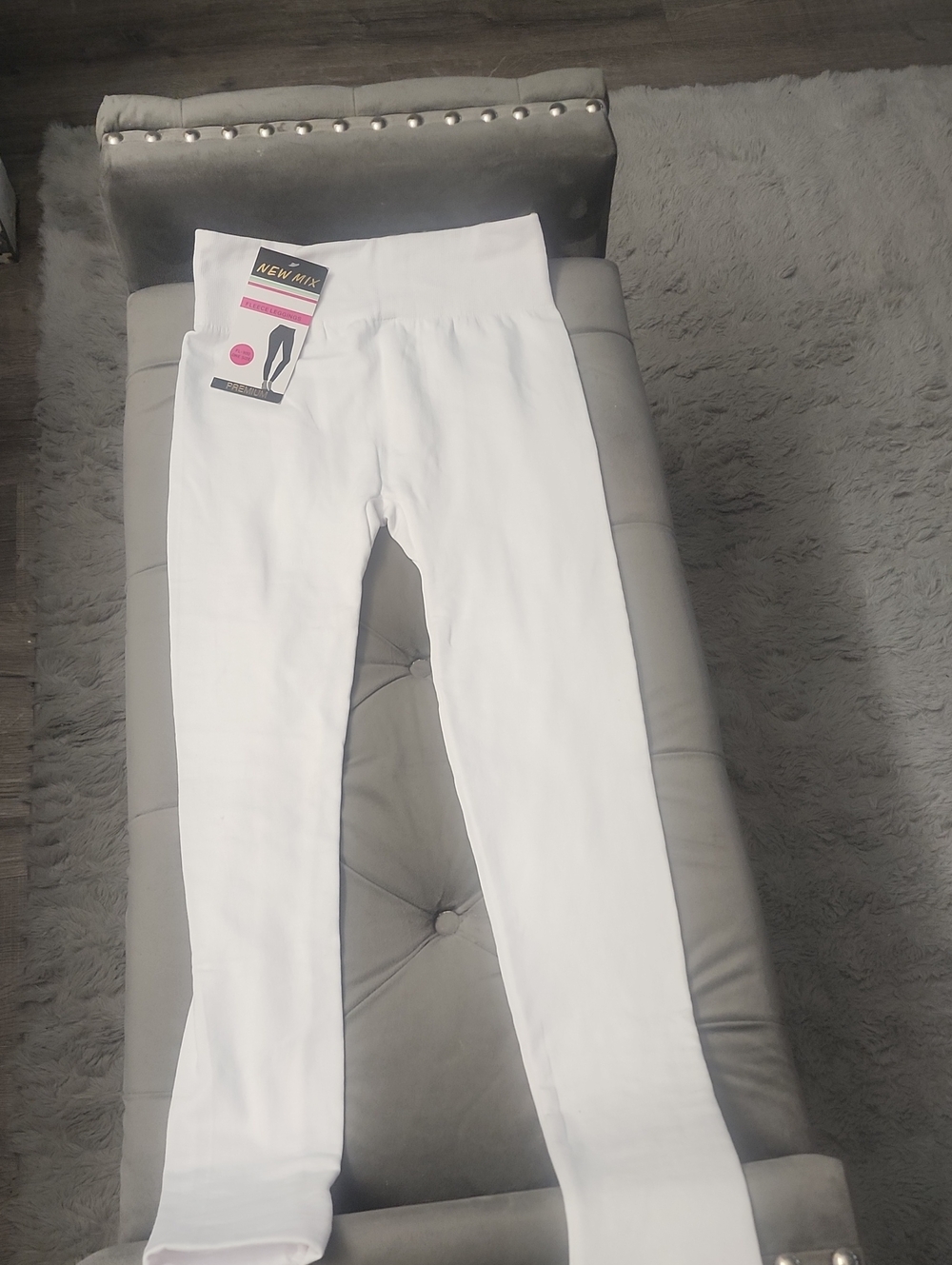 New Mix White Girls' Comfort High-Waist Leggings